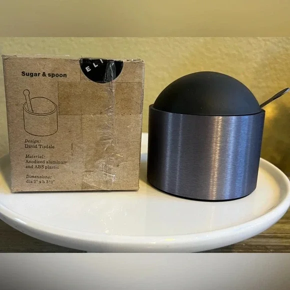 David Tisdale Vintage Elika Sugar Pot and Creamer set with lids and spoon - Picture 10 of 14